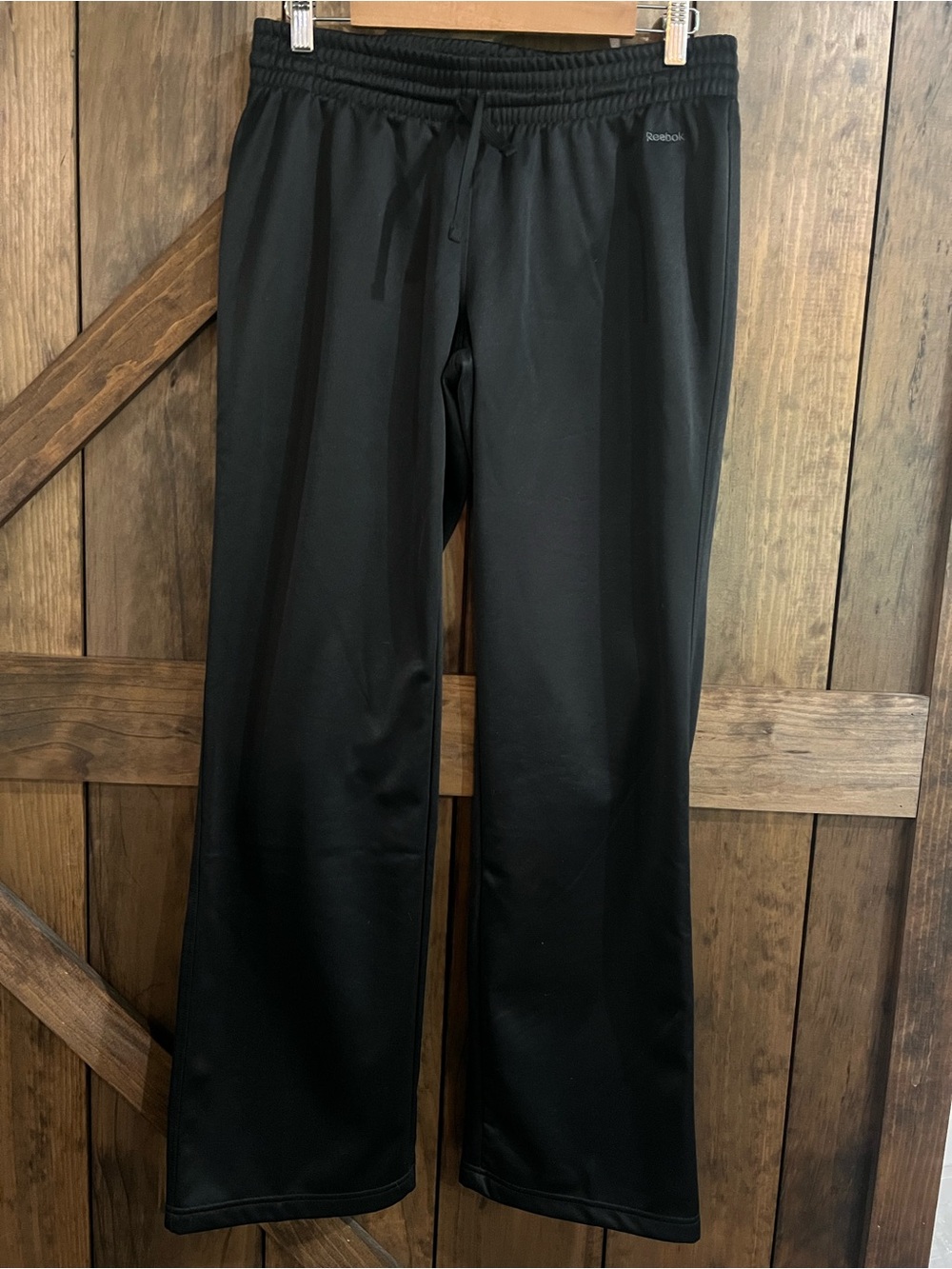 { reebok } woman’s Black Athletic Sweatpants with Drawstring